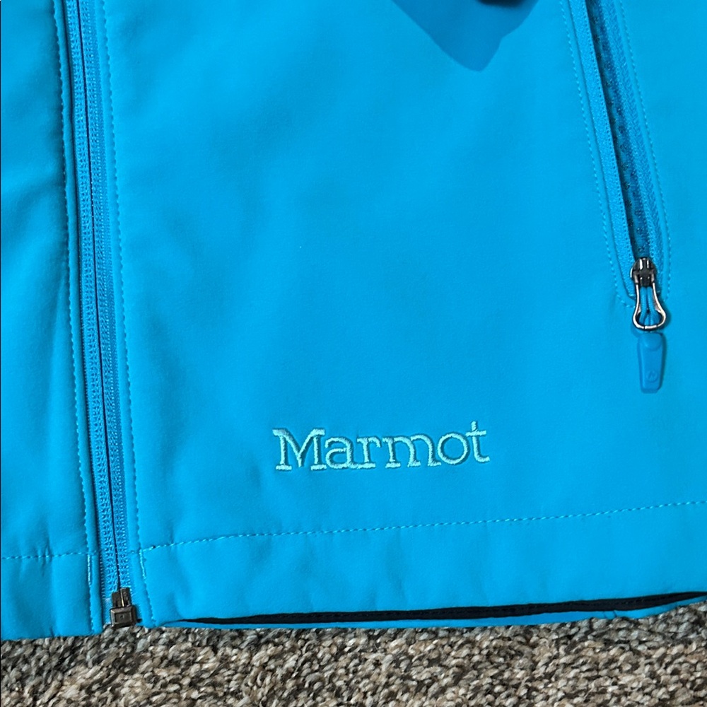 Marmot Blue and Black Fleece Jacket - Picture 3 of 6